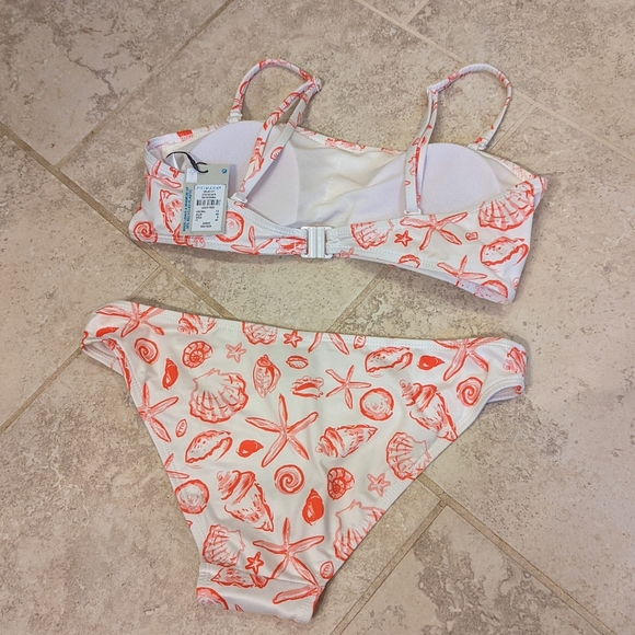 Primark UK Orange Red and White Seashell Bikini, NWT - Picture 10 of 11